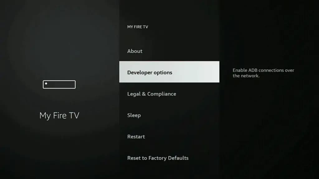 Firestick Developer Options